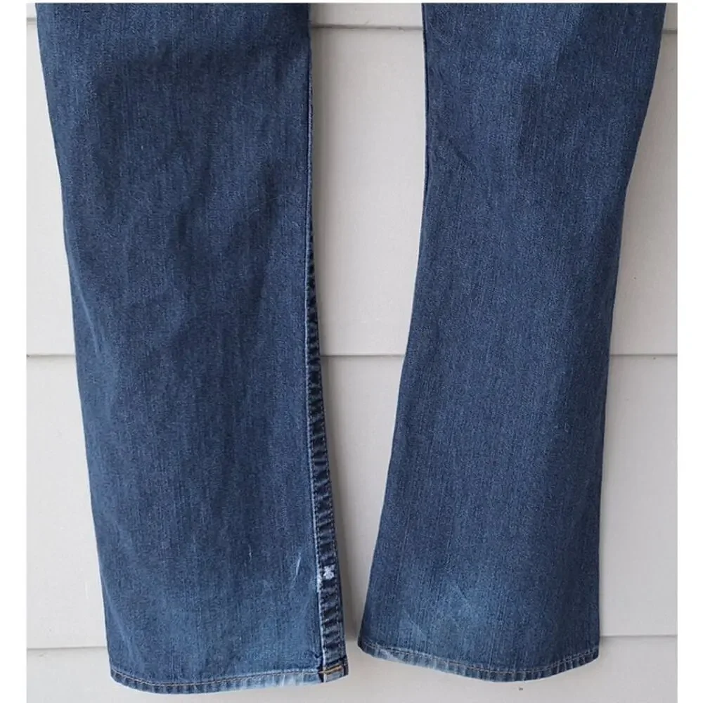 True Religion World Tour Men's Straight Flap Blue Jeans 100% Cotton Size 38x33